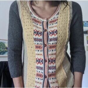 Field Flower Anthropologie Size Medium Rove Wander Cardigan Sweater